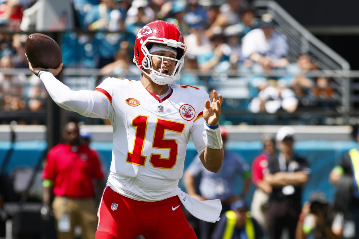 Chiefs quarterback Patrick Mahomes led the Chiefs to a win over the Jaguars on Sunday in Week 2.